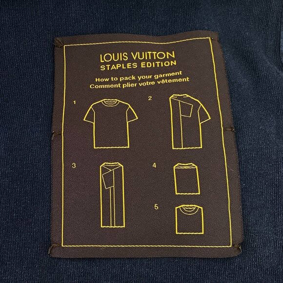 Louis Vuitton Staples Edition Black Crewneck T-Shirt M Cotton Blend Unisex - Picture 6 of 8